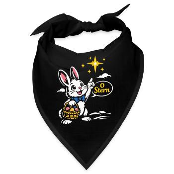 Ostern Hase Stern Cartoon für Babys - Bandana - Schwarz - Vorne