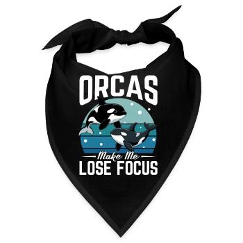 Funny Orca - Bandana - Schwarz - Vorne