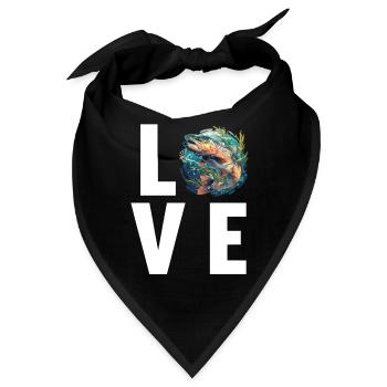 Lachse Lachs - Bandana - Schwarz - Vorne
