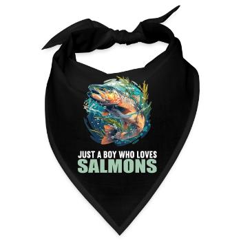 Lachse Lachs - Bandana - Schwarz - Vorne
