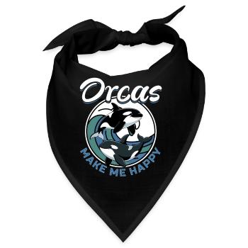 Funny Orca - Bandana - Schwarz - Vorne