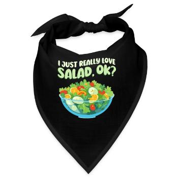 Ich Liebe Salat - Bandana - Schwarz - Vorne