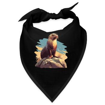 Seelöwen Seelöwe - Bandana - Schwarz - Vorne