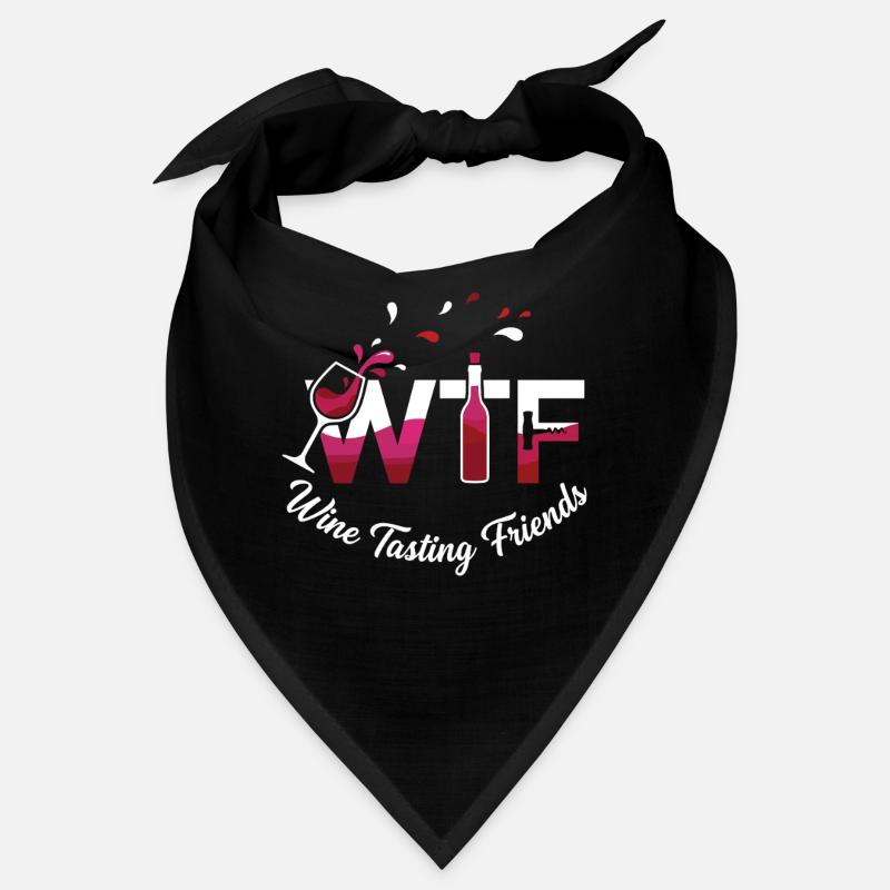 Graphique des amis dégustant de vin Bandana