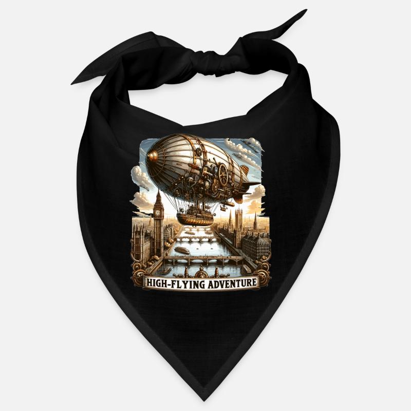 Hochfliegendes Luftschiff über Londons Horizont Bandana