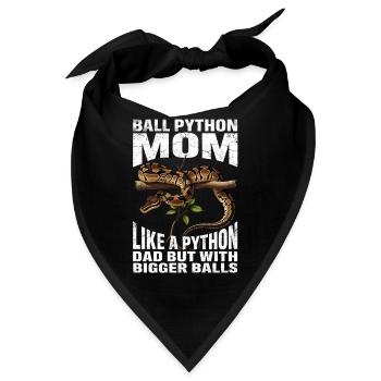 Königspython Mom Mama Schlangen Terrarium Python - Bandana - Schwarz - Vorne