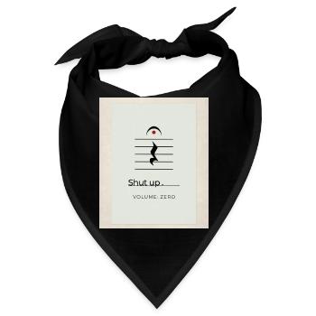 Shut up – Volume Zero Minimal Design - Bandana - Schwarz - Vorne