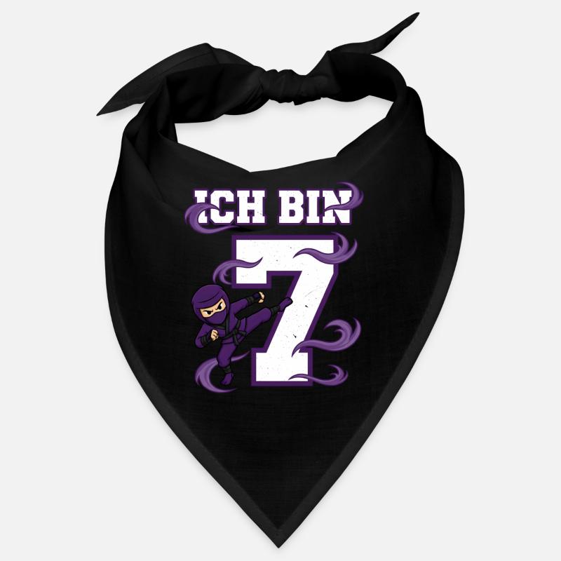 Ich bin 7 Ninja 7. Geburtstag Lila Karate Bandana