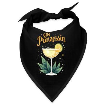 Gin Prinzessin – Queen of Gin & Tonic - Bandana - Schwarz - Vorne