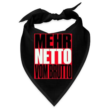 Mehr Netto Vom Brutto - Bandana - Schwarz - Vorne