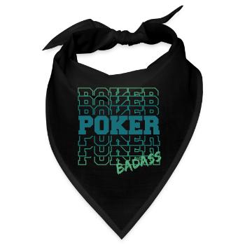 Cooler Poker-Gradienten-Tippfehler - Bandana - Schwarz - Vorne