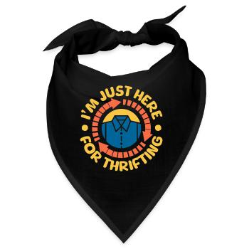 Thrift Shopper Just Here For Thrifting Thrift - Bandana - Schwarz - Vorne