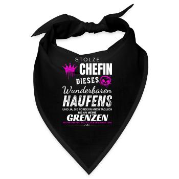 Stolze Chefin wunderbarer Haufen Chefin Geschenke - Bandana - Schwarz - Vorne