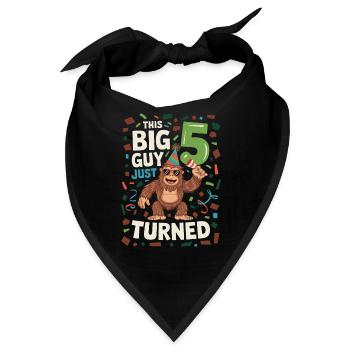  This Big Guy Just Turned 5 Lustiger Gorilla 5 - Bandana - Schwarz - Vorne