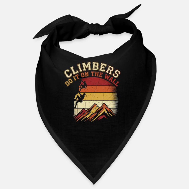Climbers Do It On The Wall Klettern Berge Retro Bandana