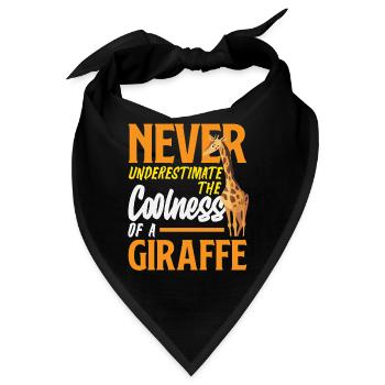 Unterschätze nie die Coolness Giraffe - Bandana - Schwarz - Vorne