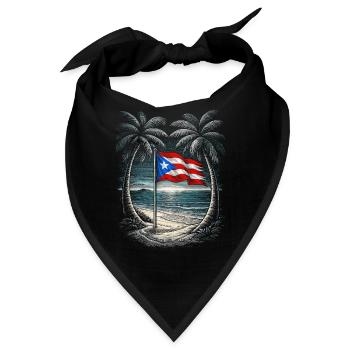 Puerto Rico Boricua - Bandana - Schwarz - Vorne