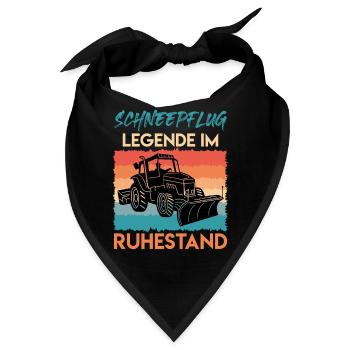 Winterdienst SCHNEEPFLUG LEGENDE IM RUHESTAND - Bandana - Schwarz - Vorne