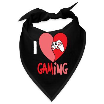 I LOVE GAMING - Bandana - Schwarz - Vorne