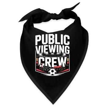 Public Viewing Crew Fußball Fan - Bandana - Schwarz - Vorne