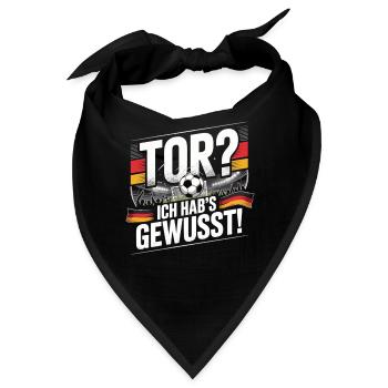 Tor? Ich hab’s gewusst! Fußball Fan - Bandana - Schwarz - Vorne