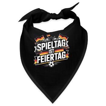 Spieltag ist Feiertag Deutschland Fan - Bandana - Schwarz - Vorne