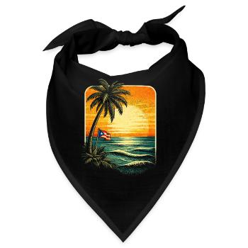 Puerto Rico Boricua - Bandana - Schwarz - Vorne