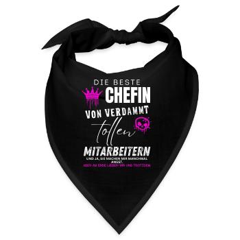 Beste Chefin von verdammt tollen Mitarbeitern - Bandana - Schwarz - Vorne