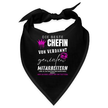 beste Chefin von verdammt genialen Mitarbeitern - Bandana - Schwarz - Vorne