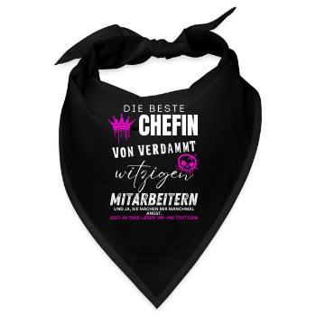 beste Chefin von verdammt witzigen Mitarbeitern - Bandana - Schwarz - Vorne