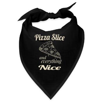 Pizza Slice and Everything Nice – Funny Pizza Love - Bandana - Schwarz - Vorne