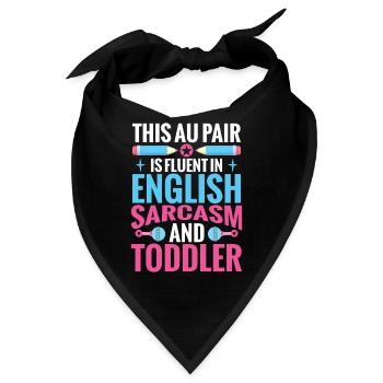 Au Pair Mitarbeiterin Nanny Babysitter Familie Au Pair - Bandana - Schwarz - Vorne
