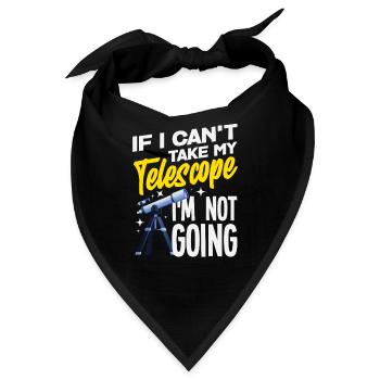Ohne Mein Teleskop Gehe Ich Nirgendwohin - Bandana - Schwarz - Vorne