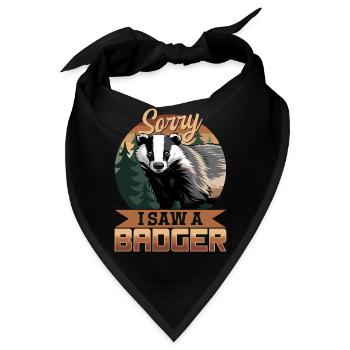 Funny Animal Badger - Bandana - Schwarz - Vorne
