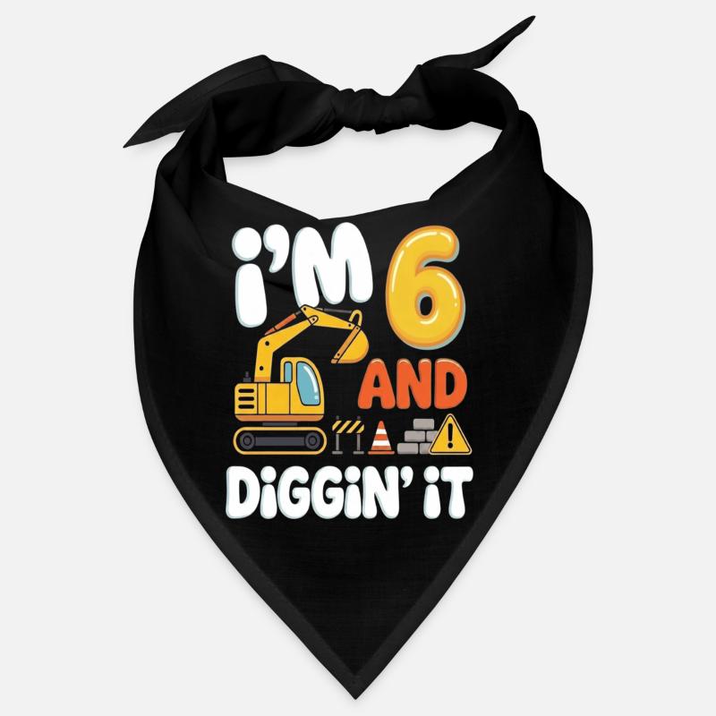 I'm 6 and digging is fun Bandana