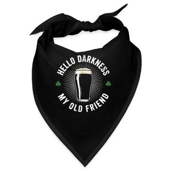 Hello Darkness My Old Friend Trinkt Stout-Bier - Bandana - Schwarz - Vorne