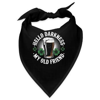 Hello Darkness My Old Friend Trinkt Stout-Bier - Bandana - Schwarz - Vorne