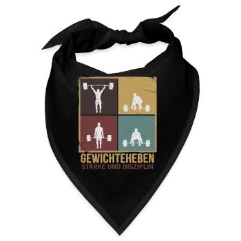 Gewichtheben Stärke und Disziplin - Bandana - Schwarz - Vorne