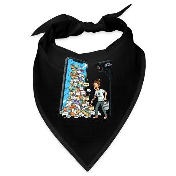 Chatkontrolle Nein Danke Meinungsfreiheit Zensur - Bandana - Schwarz - Vorne