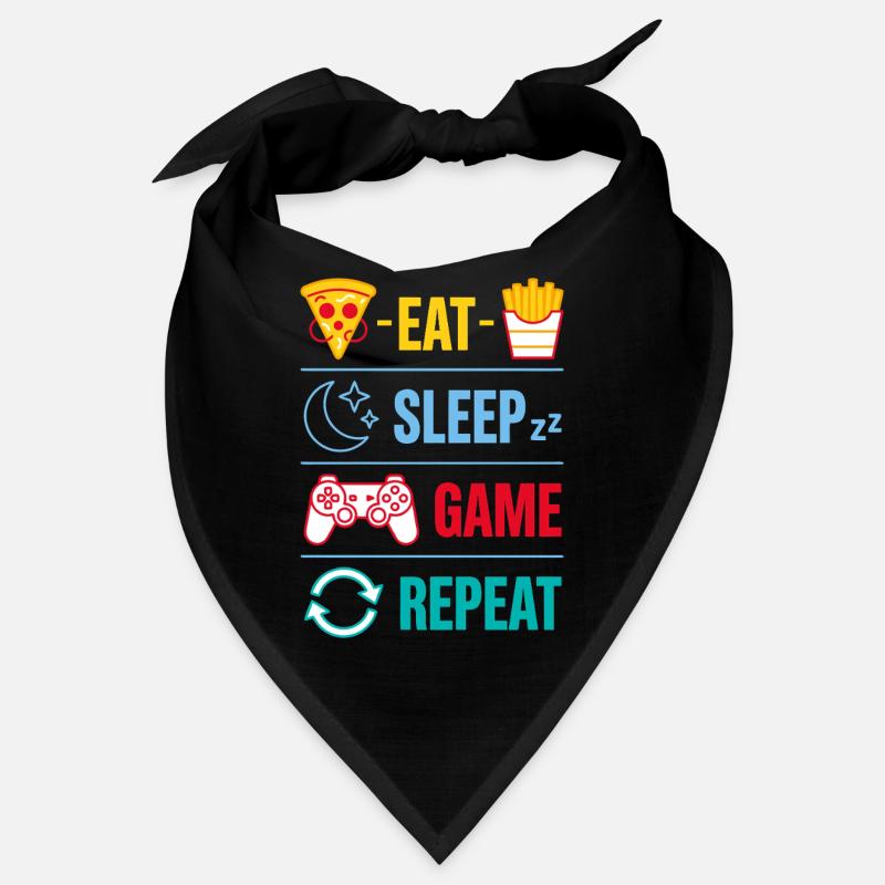 Répéter des citations de jeu Eat Sleep Game pour le joueur Bandana