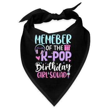 Member Of The K Pop Birthday Girl - Bandana - Schwarz - Vorne