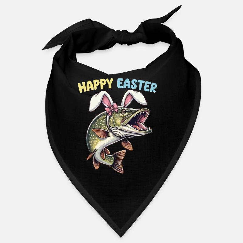 Easter fish pike with rabbit ears Bandana