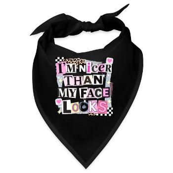 Nicer Than My Face Looks - Bandana - Schwarz - Vorne