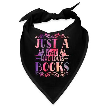 Nur ein Mädchen liebt Bücher - Bandana - Schwarz - Vorne