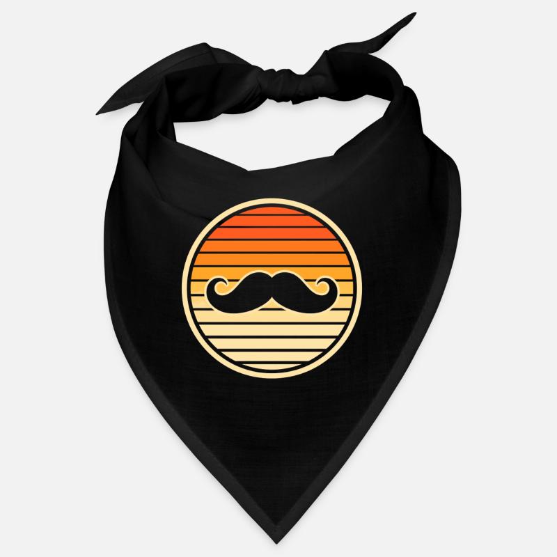 Retro trendiger Schnurrbart Sunset Hipster Bandana