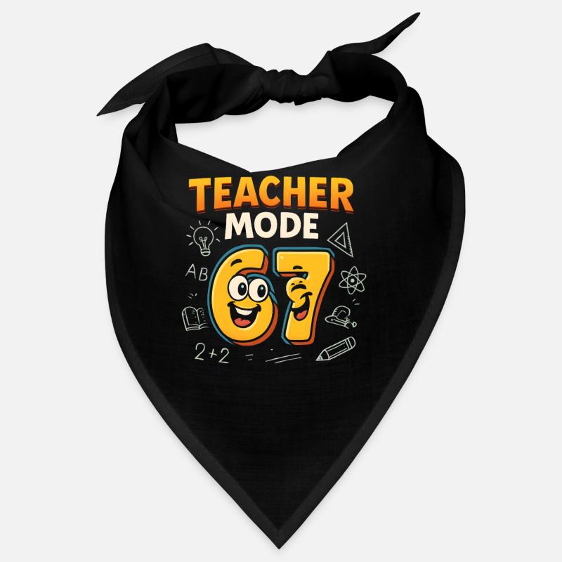 Six Seven 67 Enseignant École de mode Humour Drôle de mème Bandana