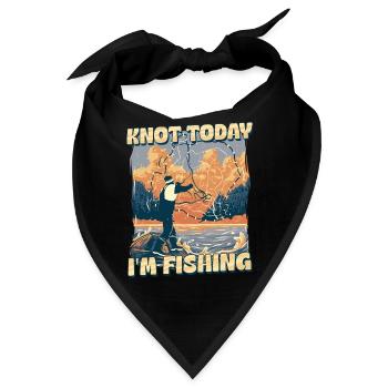 Fliegenfischen Fliegenangler Knot Today - Bandana - Schwarz - Vorne