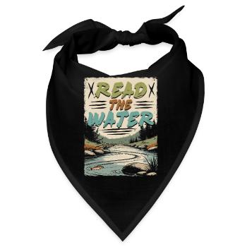 Fliegenfischen Fliegenangler Read The Water - Bandana - Schwarz - Vorne