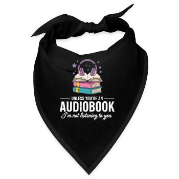 Hörbuch Fans Und Buchclub Leser Motiv - Bandana - Schwarz - Vorne