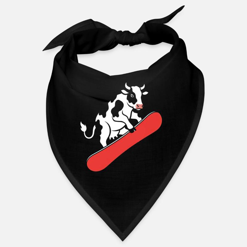 Cow on skateboard Bandana